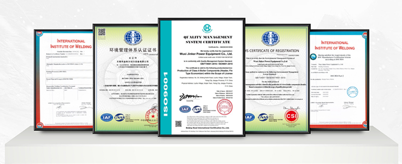 無錫金華電力設備有限公司 Certifications